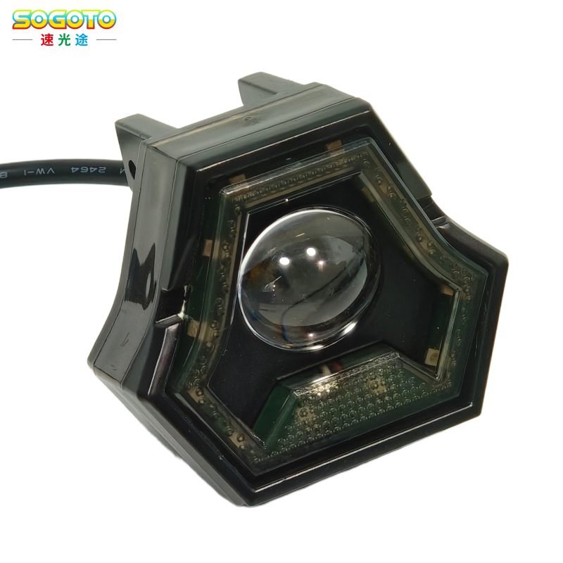 Crystalline Eyes - Black led motorcycle auxiliary spotlight