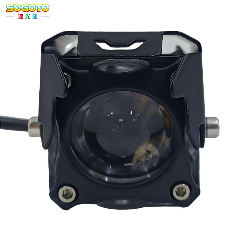 Die-cast single eye With transparent led motorcycle front spotlight