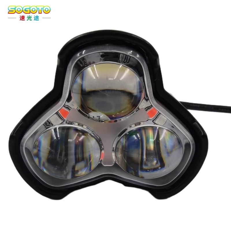 Triangular beads led motorcycle auxiliary spotlight