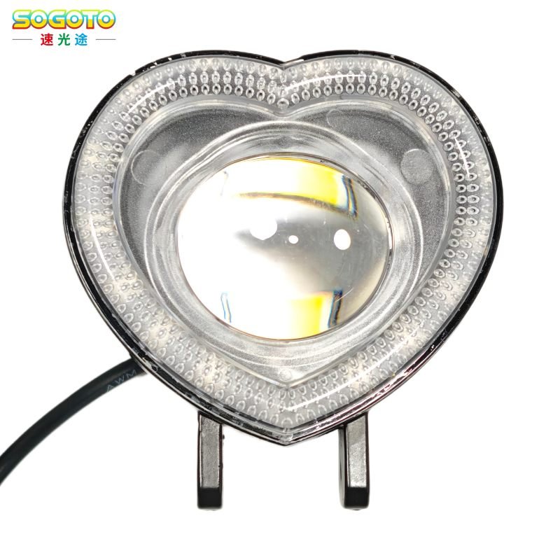 heart shape led motorcycle front spotlight